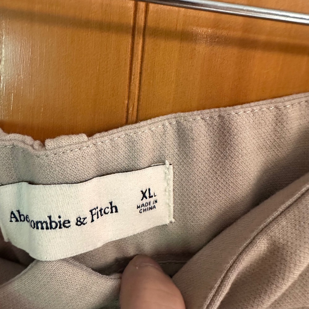 Abercrombie & Fitch Neutral Beige Wide Leg Trousers - Picture 4 of 10